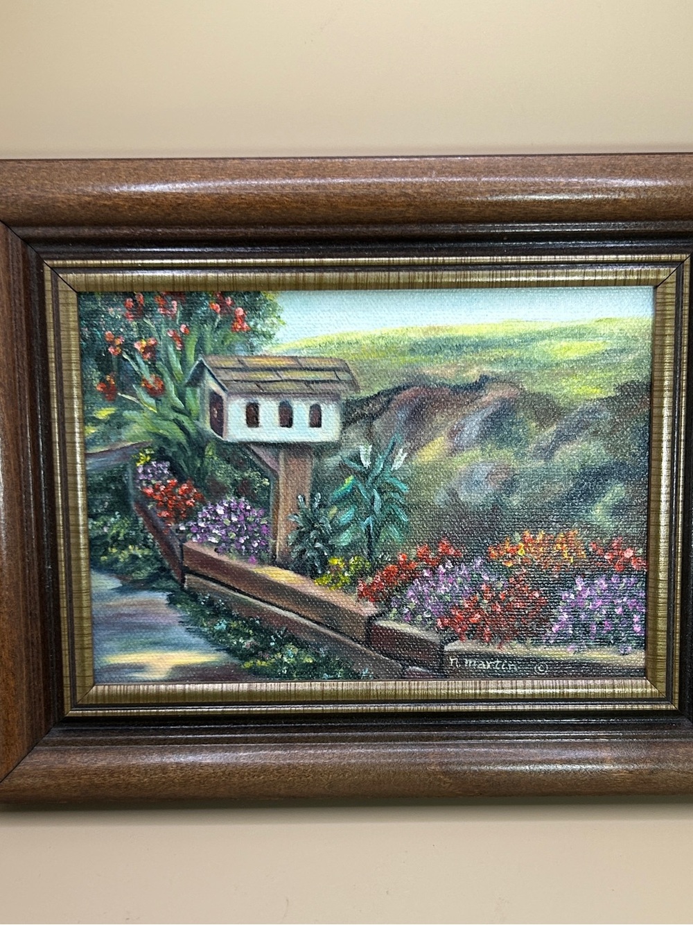 Nancy Martin 1995    9”x 7” landscape Oil Painting